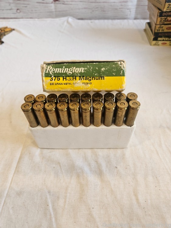 VTG Remington 375 H&H Magnum 300 gn Ammo 20 Rds-img-0