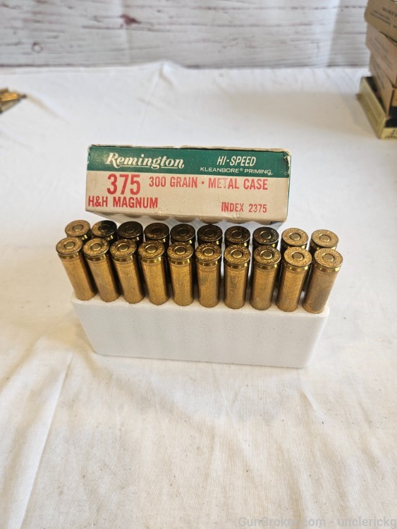 VTG Remington Hi-Speed 375 H&H Magnum 300 gn Ammo 20 Rds-img-3