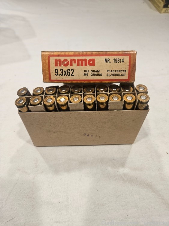 VTG Norma 9.3x62 ammo 286 gr Silverblixt Plastspets-img-4