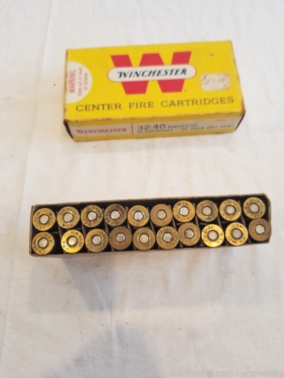 VTG Winchester 32-40 Ammo 165 gn sp W3240 20 rds-img-5