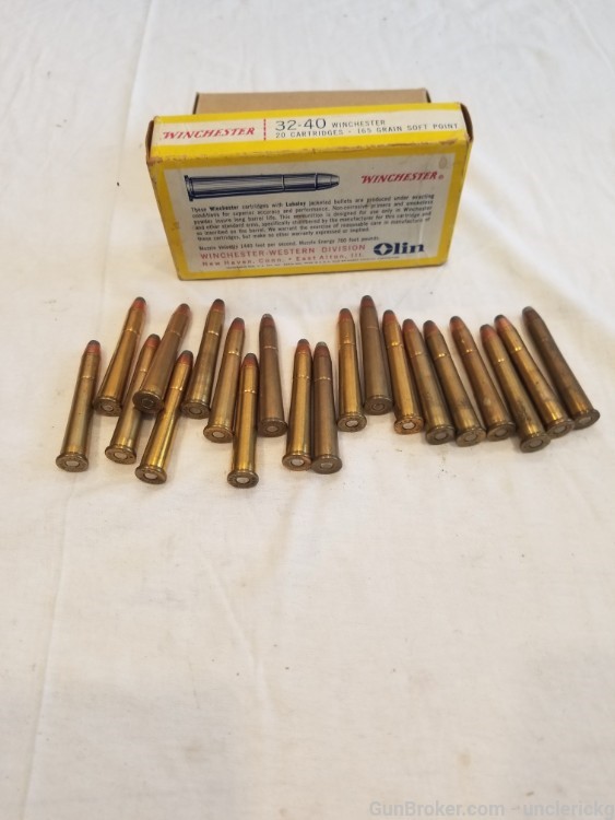 VTG Winchester 32-40 Ammo 165 gn sp W3240 20 rds-img-3