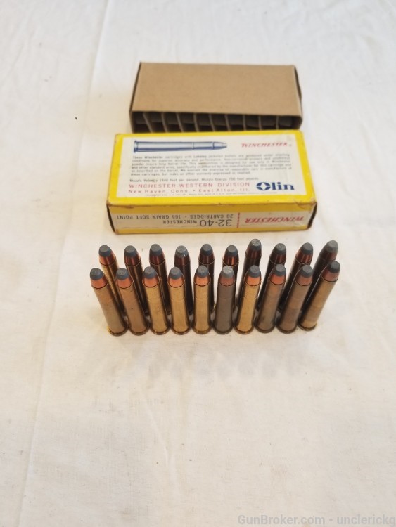 VTG Winchester 32-40 Ammo 165 gn sp W3240 20 rds-img-4