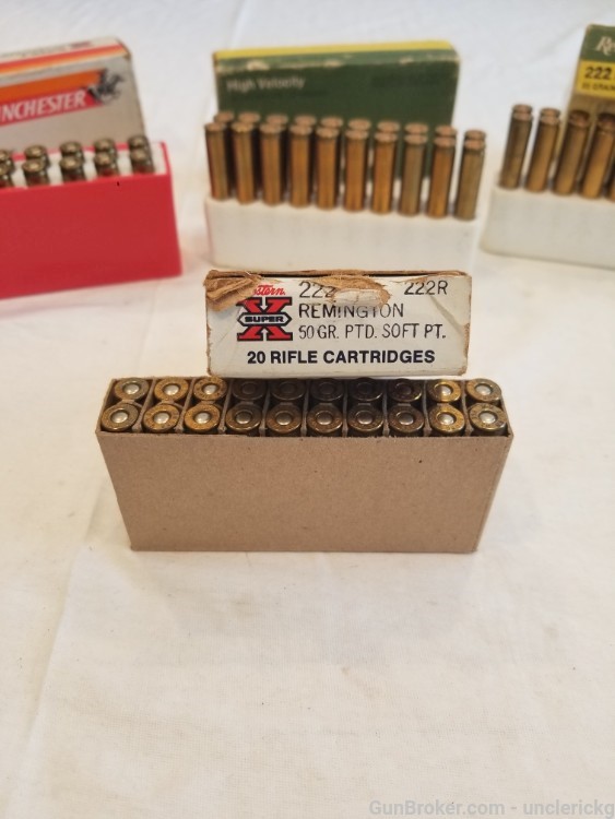 VTG 222 Remington Ammo 4 boxes 80 rds Winchester 50 55 gr-img-5