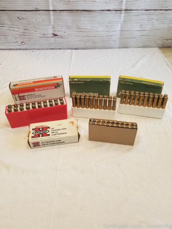 VTG 222 Remington Ammo 4 boxes 80 rds Winchester 50 55 gr-img-0
