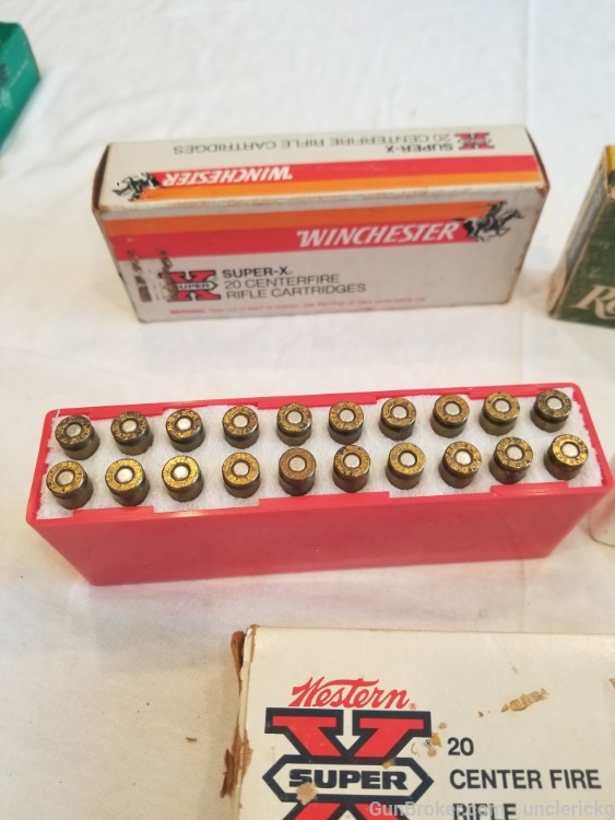 VTG 222 Remington Ammo 4 boxes 80 rds Winchester 50 55 gr-img-9
