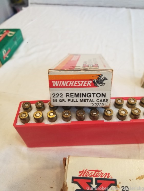 VTG 222 Remington Ammo 4 boxes 80 rds Winchester 50 55 gr-img-8