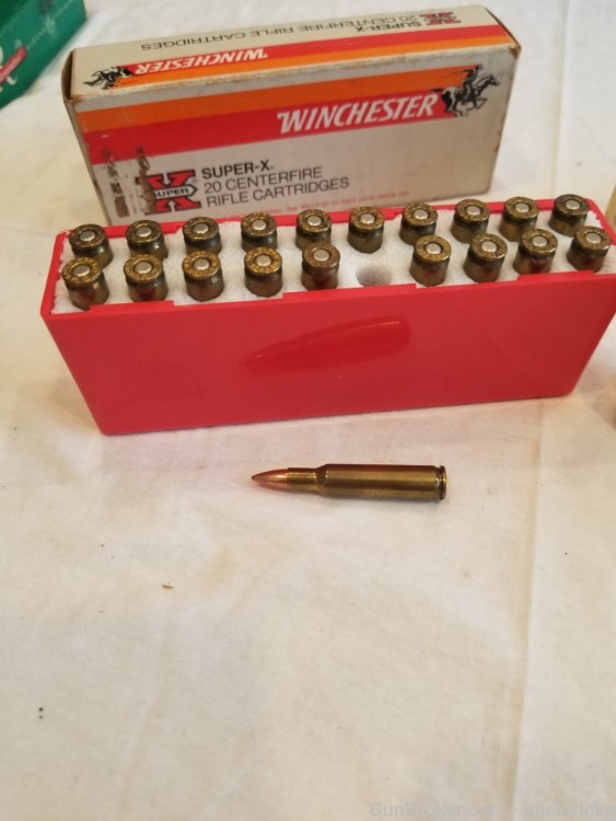 VTG 222 Remington Ammo 4 boxes 80 rds Winchester 50 55 gr-img-1