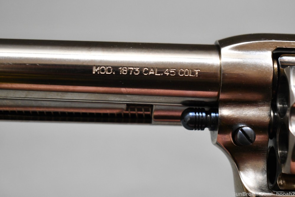 Excellent Stoeger Uberti 1873 Cattleman Doc 45 Colt Nickel Revolver W Box-img-14