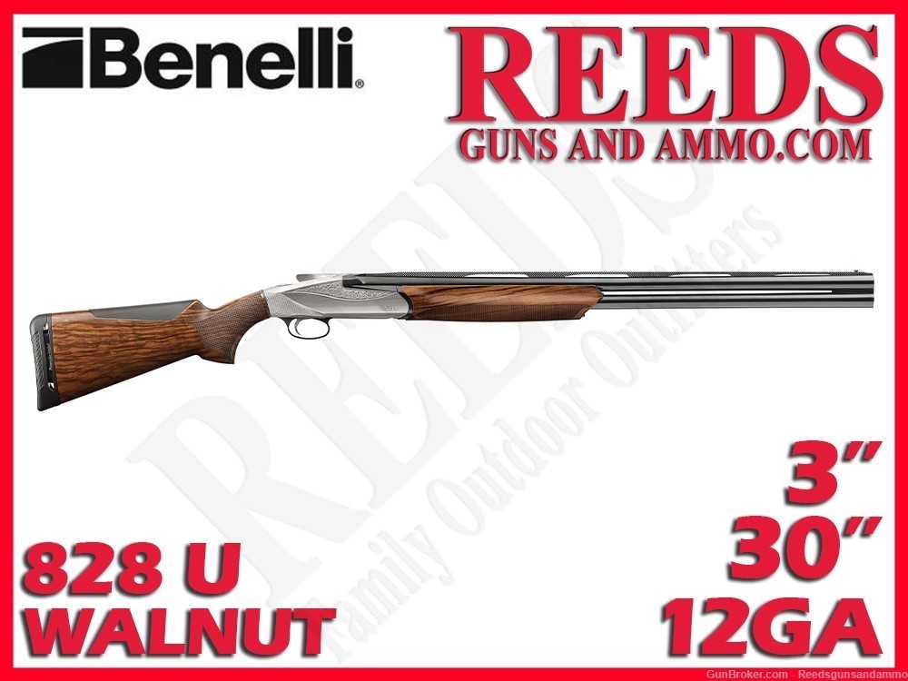 Benelli 828U Field Walnut Nickel 12 Ga 3in 30in 10706-img-0