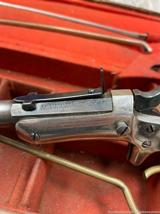 Ultra Rare Antique J Stevens 19th Century Pocket Rifle 22LR Case Stock 1864-img-2