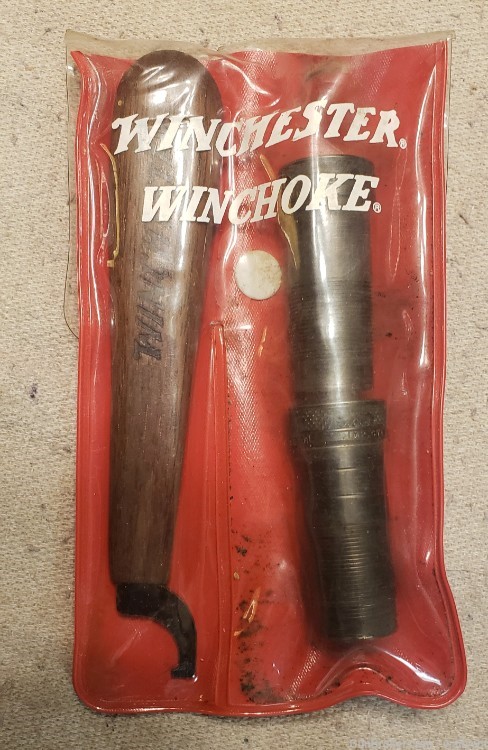 Winchester Winchoke Shotgun Pouch Wrench 2 Chokes Full & IMP CYL 20 Guage? -img-0
