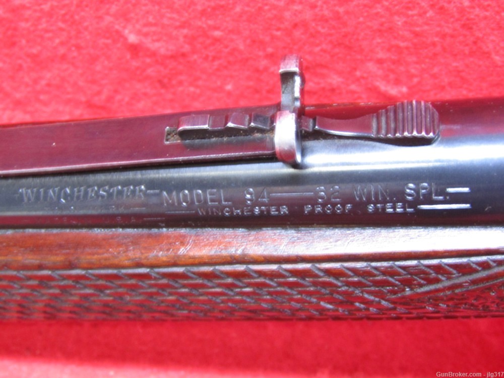 Winchester 94 32 Win Spl Lever Action Rife Custom Engraved Stock C&R Okay-img-11