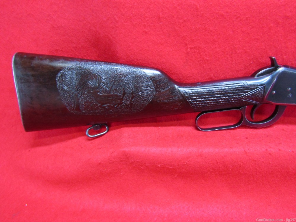 Winchester 94 32 Win Spl Lever Action Rife Custom Engraved Stock C&R Okay-img-1