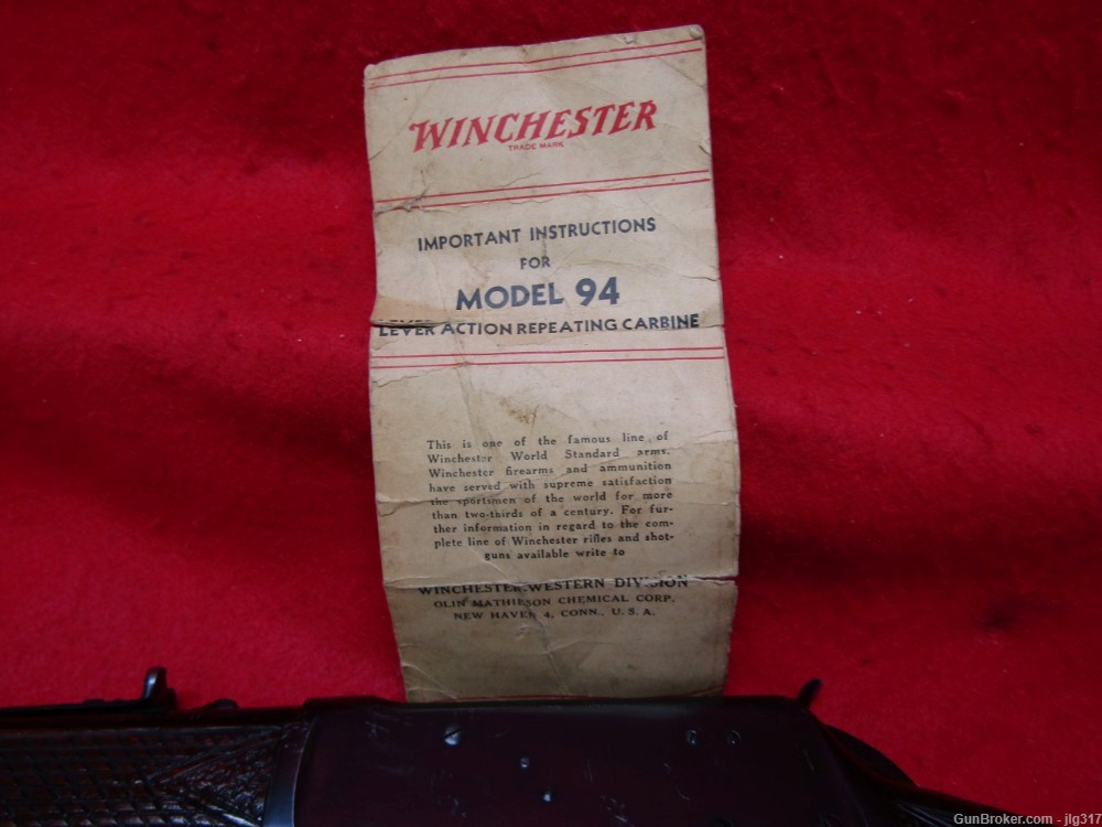 Winchester 94 32 Win Spl Lever Action Rife Custom Engraved Stock C&R Okay-img-14