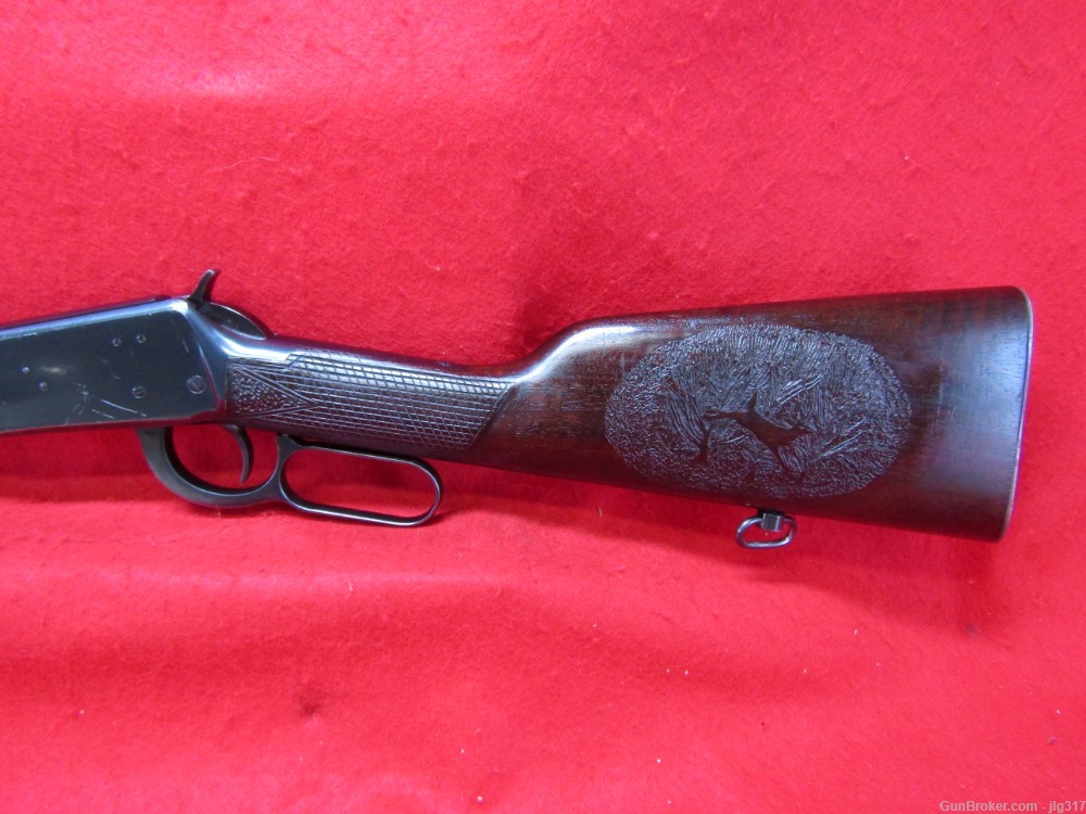 Winchester 94 32 Win Spl Lever Action Rife Custom Engraved Stock C&R Okay-img-8