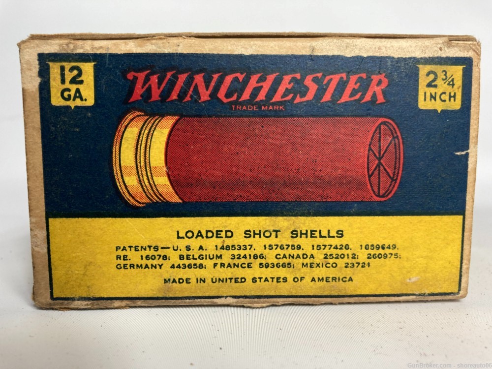 Vintage WINCHESTER Ranger 12 Gauge Shotgun Shell Ammo and Box-img-35