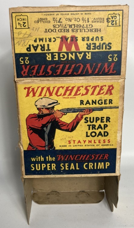 Vintage WINCHESTER Ranger 12 Gauge Shotgun Shell Ammo and Box-img-23
