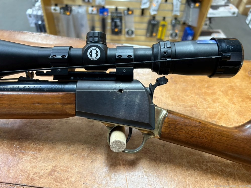 THOMPSON CENTER SCOUT 50CAL MUZZLELOADER W/ BUSHNELL SCOPE-img-10