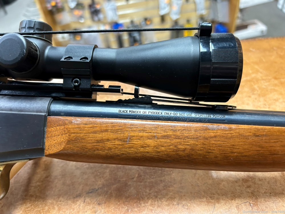 THOMPSON CENTER SCOUT 50CAL MUZZLELOADER W/ BUSHNELL SCOPE-img-3
