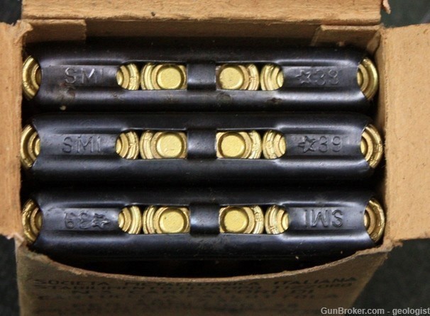 7.35X51 Carcano surplus ammo full box with three en bloc clips-img-2