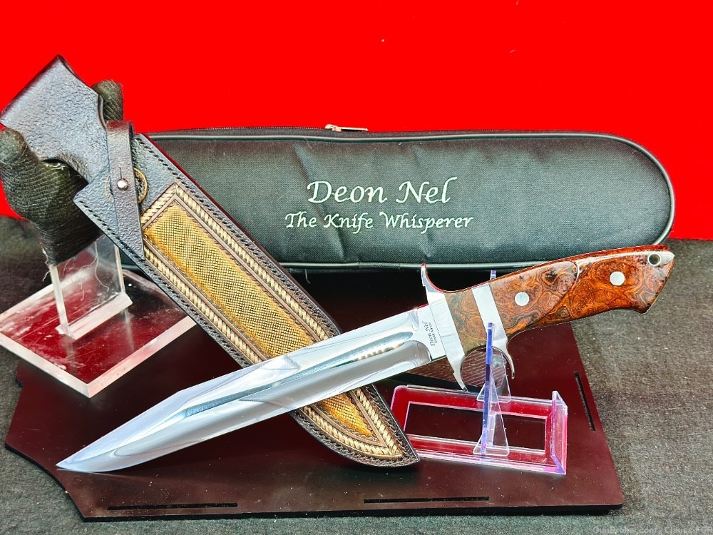 KNIFE PORN! NEW Deon Nel 9.5-inch IRONWOOD - SUB HILT FIGHTER & Shealth!-img-23