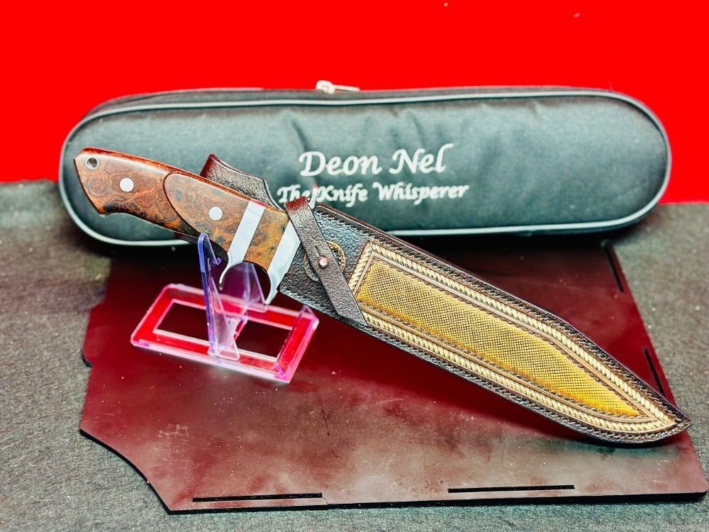 KNIFE PORN! NEW Deon Nel 9.5-inch IRONWOOD - SUB HILT FIGHTER & Shealth!-img-10
