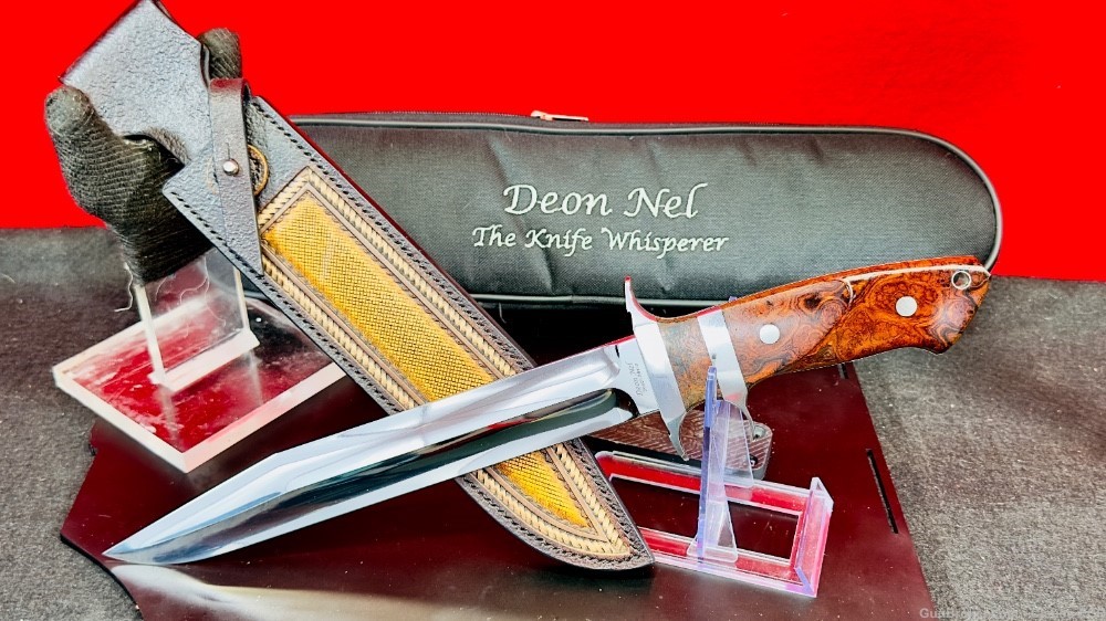 KNIFE PORN! NEW Deon Nel 9.5-inch IRONWOOD - SUB HILT FIGHTER & Shealth!-img-13