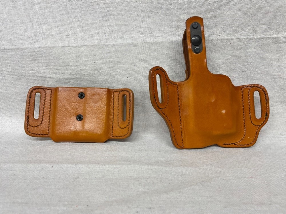 LEATHER HOLSTERS FOR GLOCK 43X MOS & MAGAZINES - WRIGHT LEATHER WORKS-img-3