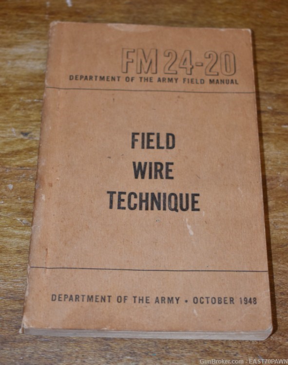 Army Field Manual FM 24-20 Field Wire Technique October 1948 Post WWII-img-0