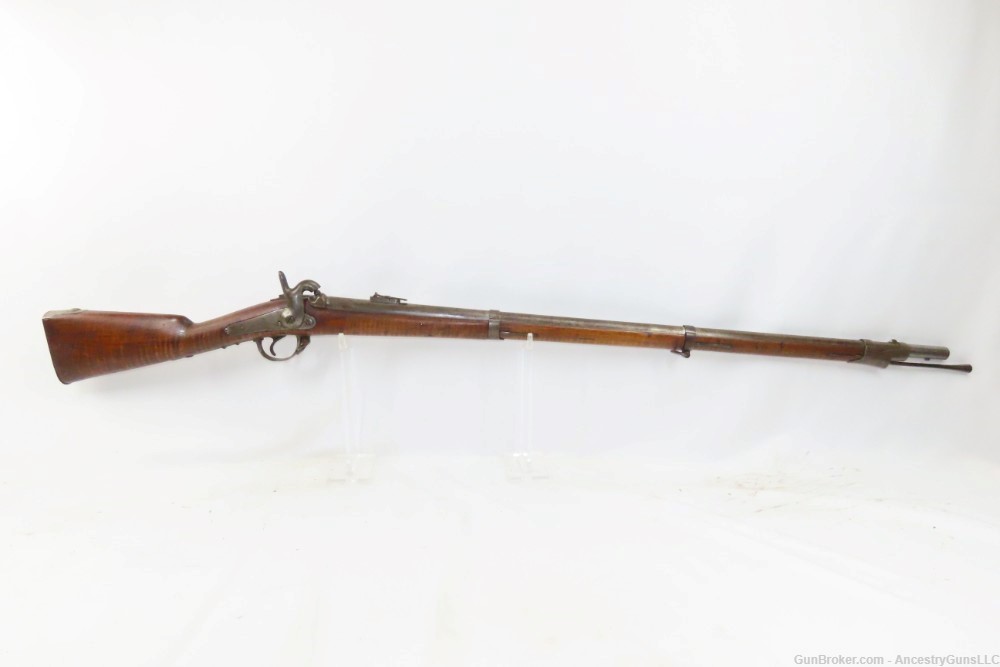 CIVIL WAR Antique TANNER & CIE Belgian .69 Percussion MUSKET Liege Proofed -img-1
