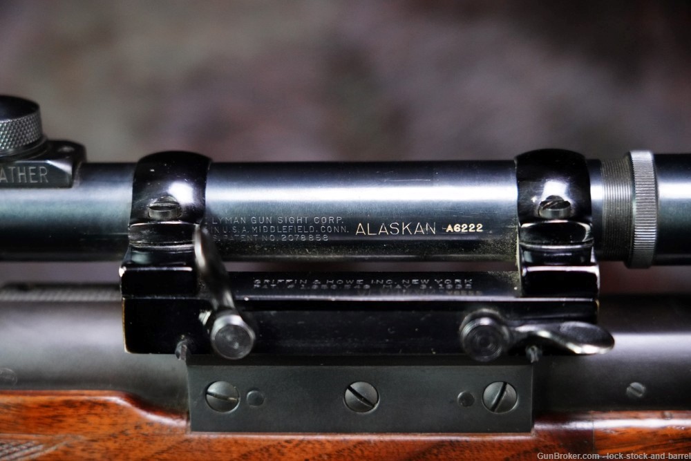 Custom Winchester Model 70 .375 H&H Magnum Bolt Rifle & Lyman Alaskan, C&R-img-27