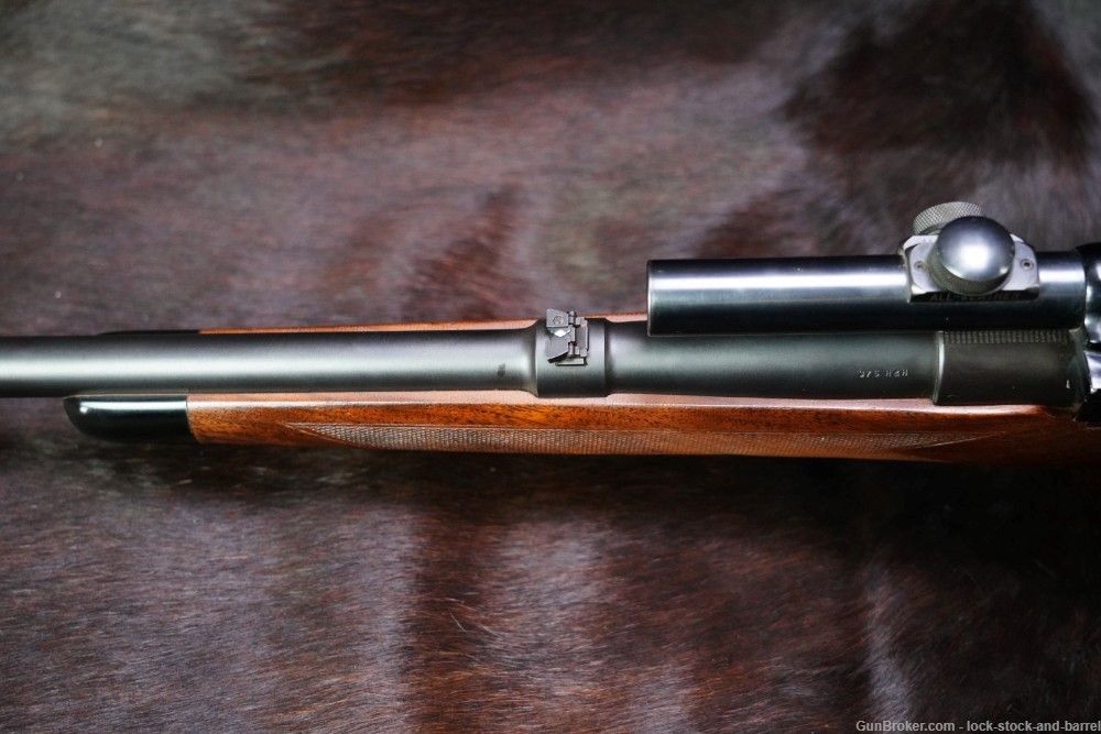 Custom Winchester Model 70 .375 H&H Magnum Bolt Rifle & Lyman Alaskan, C&R-img-19