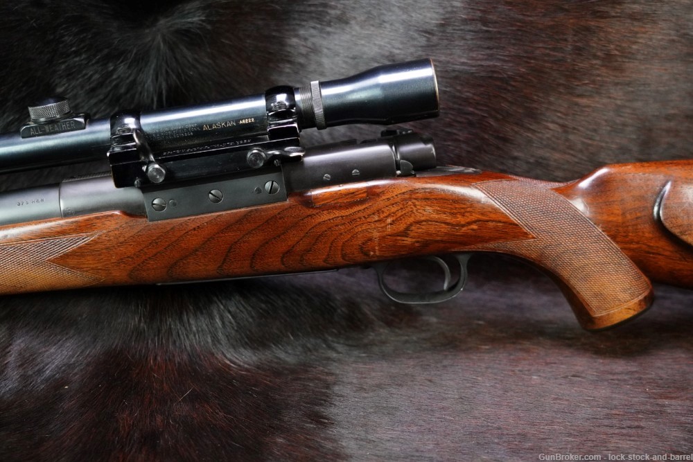 Custom Winchester Model 70 .375 H&H Magnum Bolt Rifle & Lyman Alaskan, C&R-img-10