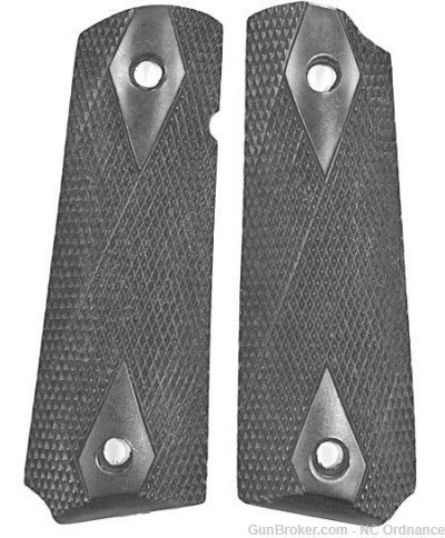 Colt 1911 Black Grips, Cut for Ambi Safety-img-0