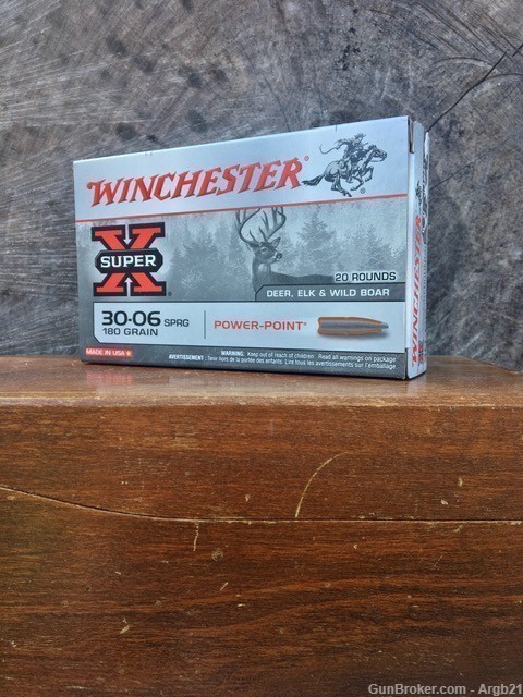 30-06 Winchester SPRG Super X Power Point 180Gr. 20Rnds. No CC Fee-img-0