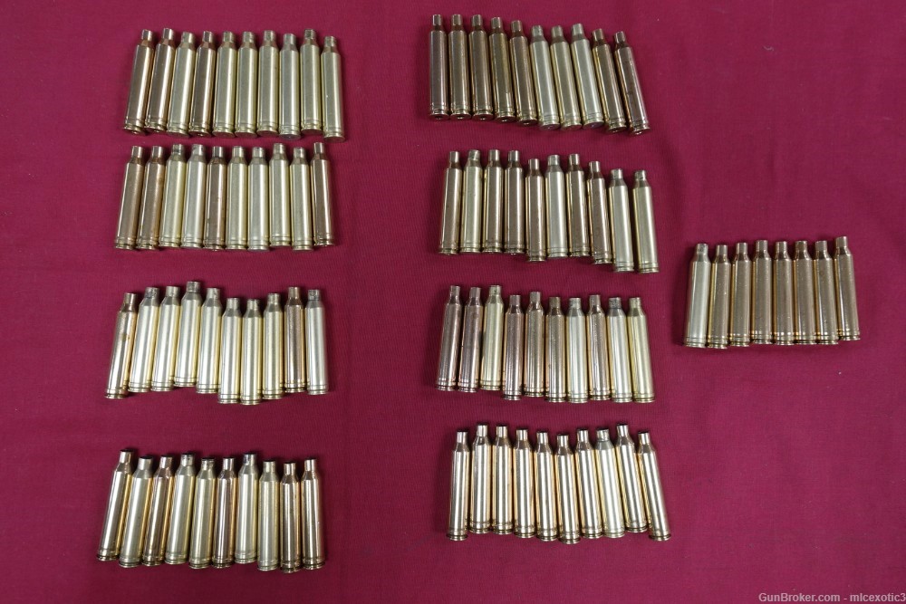 88ct 7mm Remington Mag brass various head stamps-img-0