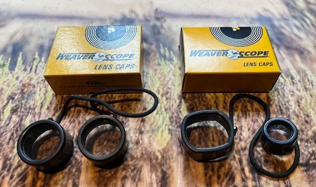 Pair of Vintage NIB Weaver Scope Cover Lens Caps for Older Weaver Scopes-img-0