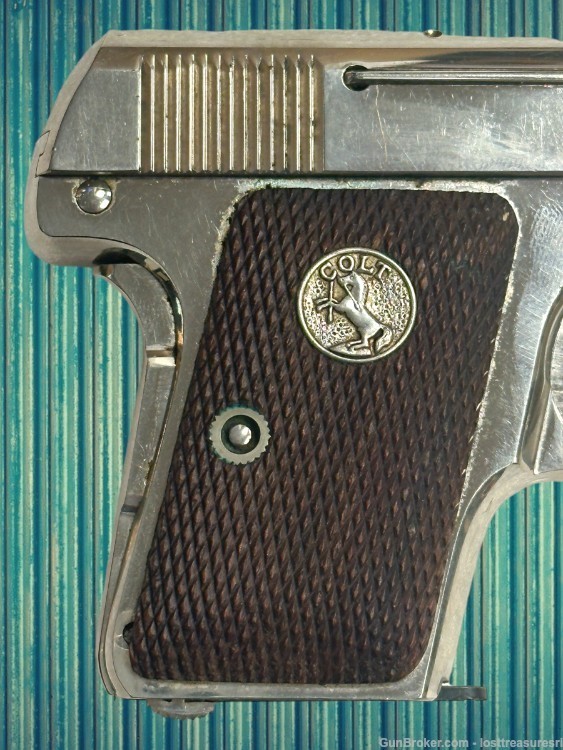 COLT 1908 Vest Pocket Pistol .25ACP 2"BBL w/ 1 Mag Nickel Plated-img-9