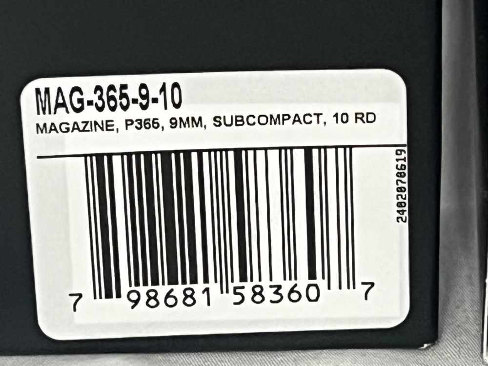 Sig Sauer Genuine Parts Magazines 2 (10) Round 9mm  P365 mags NEW -img-2