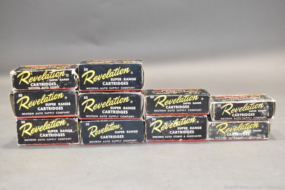 10 Boxes 355 Rds Vintage Revelation Super Range 22 S, L & LR Western Auto -img-5
