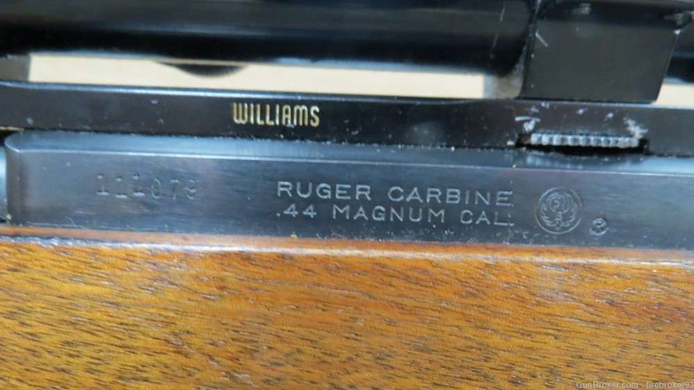 1966 Ruger 44 mag carbine 18-1/2" rifle with scope-img-4