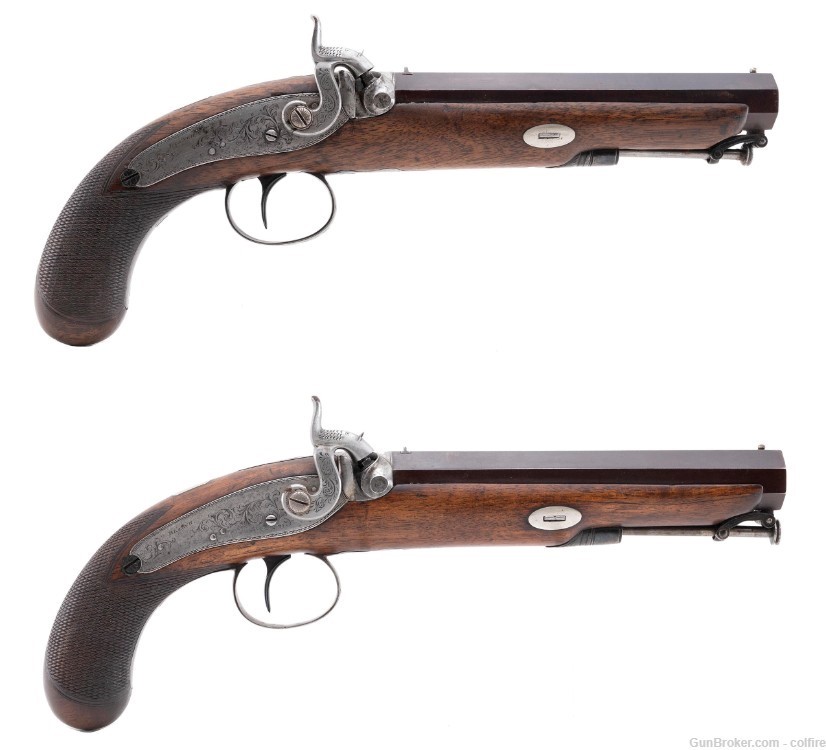 Pair Of Officer's Pistols By Blanch (AH6302)-img-0