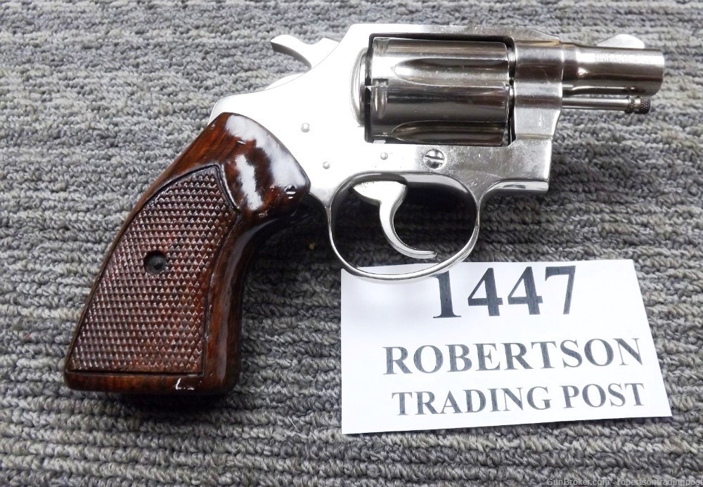 Colt .38 Spl Detective Special 2” Nickel Wood Grips 1969 C&R CA OK Revolver-img-16