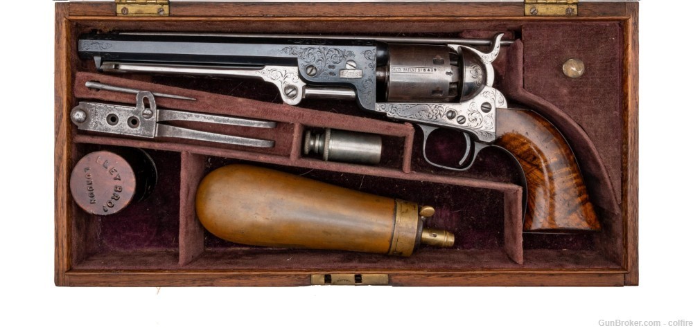 Factory Engraved Cased London Colt 1851 Navy Revolver (AC496)-img-0
