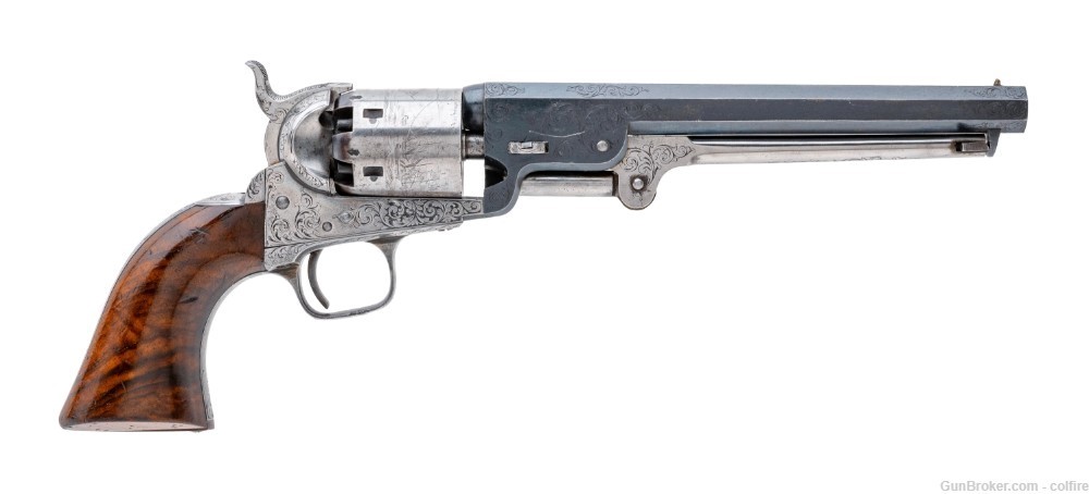 Factory Engraved Cased London Colt 1851 Navy Revolver (AC496)-img-2