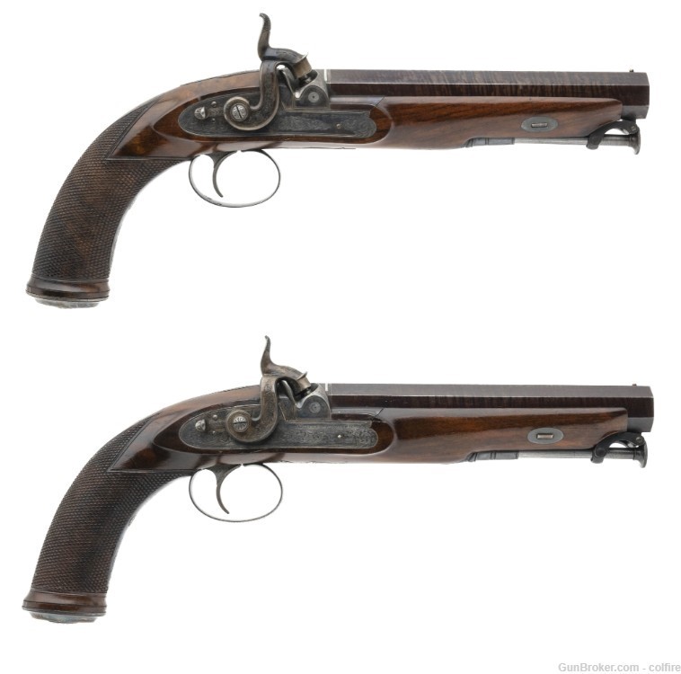 Beautiful Pair of Westley Richards Officers Pistol (AH8189)-img-0