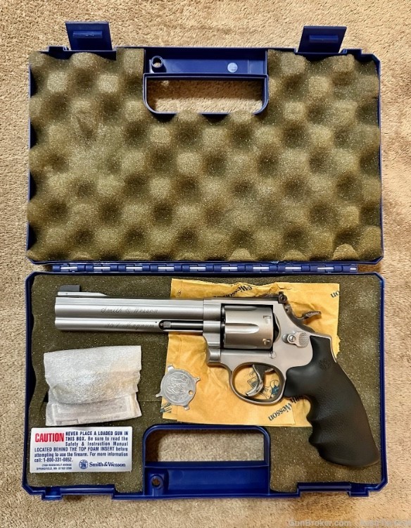Smith & Wesson 686-4 Target Champion .357MAG w/S&W letter RARE!-img-7
