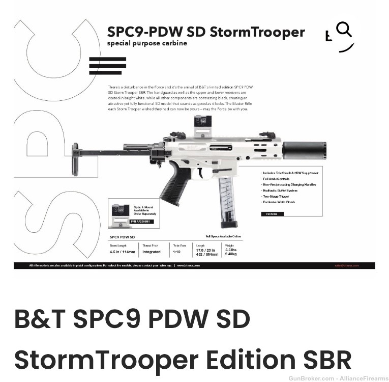  NEW - B&T SPC9 PDW SD StormTrooper  -img-0