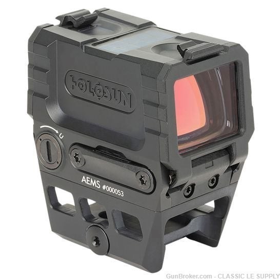 HOLOSUN AEMS SOLAR CIRCLE DOT GREEN DOT SIGHT WITH LOWER 1/3 COWITNESS-img-0
