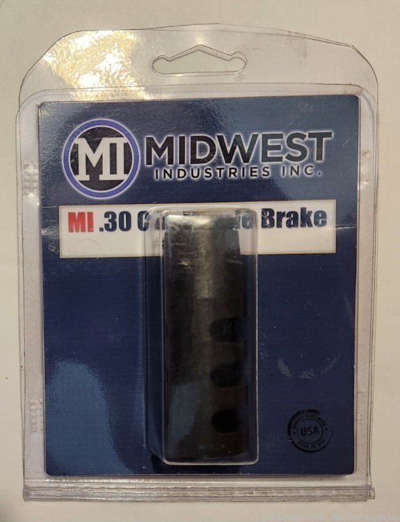 Midwest Ind. Muzzle Brake 30 Caliber, 300 Blackout, 308 5/8X24 Thread NEW-img-1